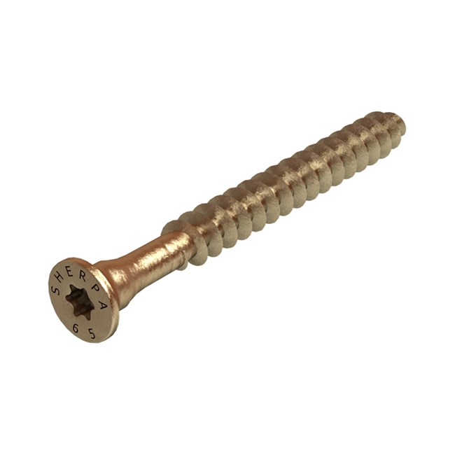 Sherpa Spezialschraube 6,5 x 65/50 mm Gelb-Verzinkt für M-Serie (200 Stk./Pkg.)